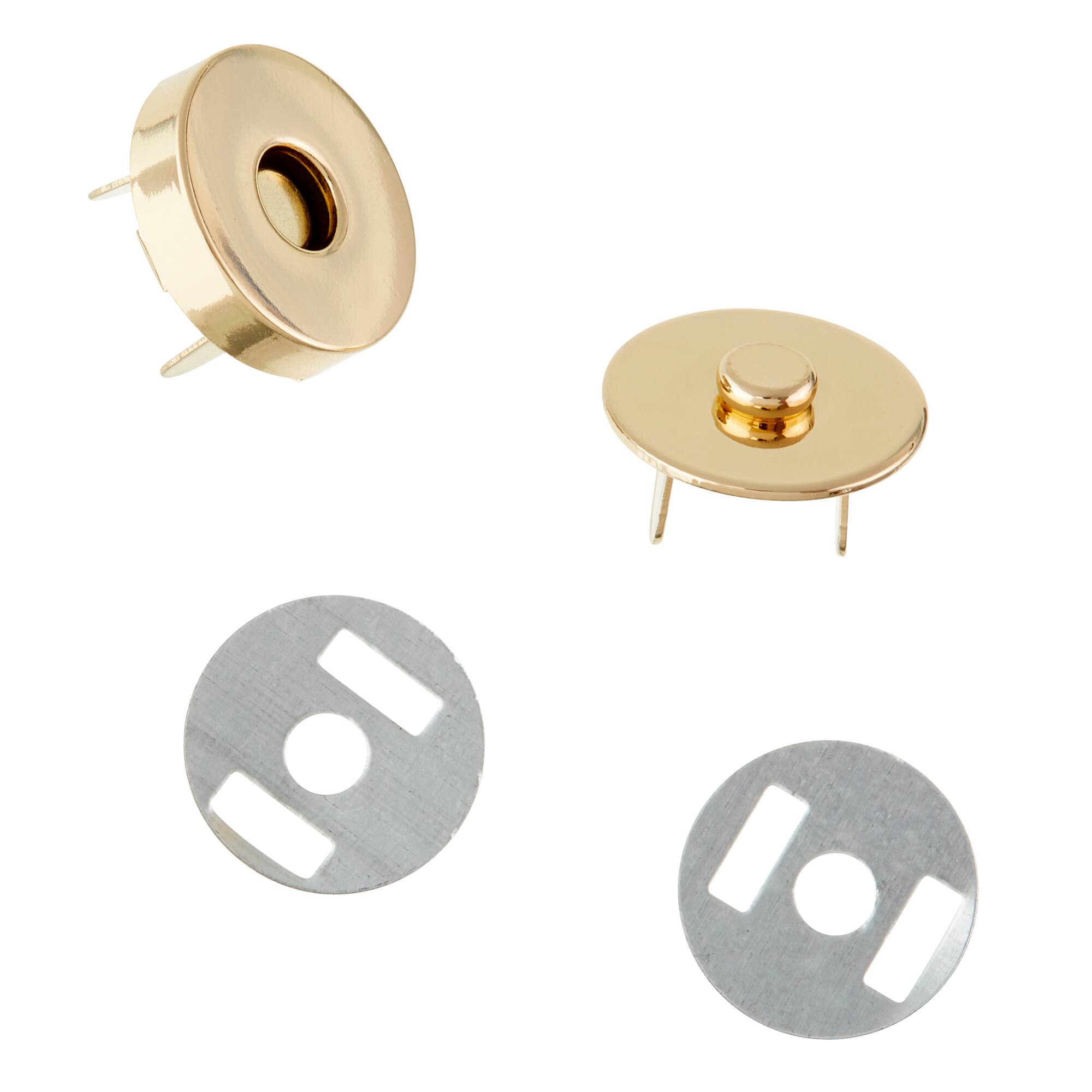 12 Pack: Gold Magnetic Purse Snap by Loops & Threads™